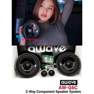 Awave AWG6C 6.5" 2 Way Component Speakers AWAVE COMPONENT SPEAKER 2WAY COMPONENT SET AWAVE Dome twee