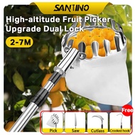 7M Telescopic Fruit Picker High Pruning Branch Shears Saw Tree Cutter Kelapa Viral Galah Pengait Bua