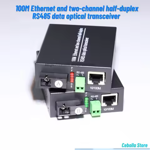 RS485 Data Extender Converter With 10/100Mbps Ethernet SM SX,1 BIDI RS-485 Over Fiber Optic Transmit