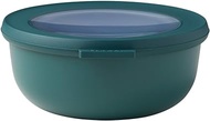 MEPAL, Cirqula Multi Food Storage and Serving Bowl with Lid, Food Prep Container, Shallow, Nordic Pine, 0.8 Quart (750 milliliters, 25 ounces), 1 Count