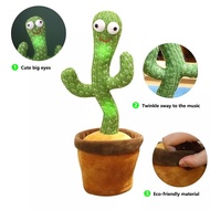 Ready Stock  Cactus Toy Plush Talk Kaktus Bercakap Dancing Cactus Toys Song cactus dance Electric Si