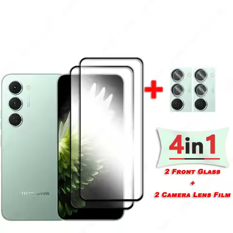 For Tecno Spark 40 Pro Glass Screen Protector For Tecno Spark 40 Pro Glass Black Edge Protective Fil