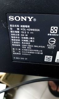 售二手三年左右sony42吋液晶電視 正常索尼 可幫運送安裝