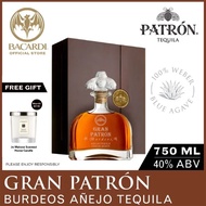 Gran Patron Burdeos Tequila - 750ml / 75cl 40% ABV - Anejo Tequila Spirit Finished in Vintage Bordea