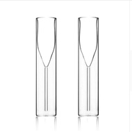 YQ8 Champagne Glass  Double Wall Glasses Flutes Goblet Bubble Wine Tulip Cocktail Wedding Party  Cup Toast Bodum Thule X