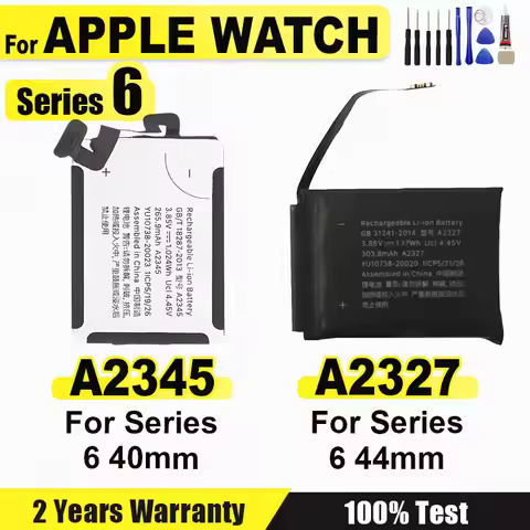 A2345 A2327 Battery For Apple Watch Series 6 Series6 iWatch6 40mm 44mm Brand-New Bateria + Adhesive 