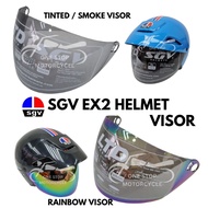 SGV EX2  Helmet Visor / SGV EX2 Topi Cermin - LTD SGV Visor (Tinted / Smoke / Rainbow Colour)