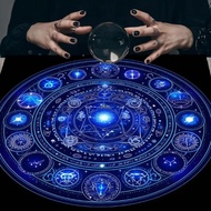 youn Mysterious Symbol Astrology Tablecloth Altars Cloth Square Divinations Card Table Cloth Witchcr