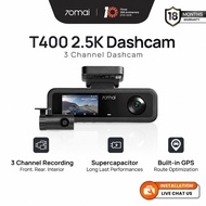 📸 70mai T400 3-Channel Dashcam 2.5K  | Built-in GPS | Infrared Night Vision | Supercapacitor | E-hai