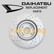 (1-PAIR) THAILAND QUALITY 234MM PERODUA MYVI 2005-2011 ORIGINAL DRILLED SLOTTED SPORT DISC ROTOR