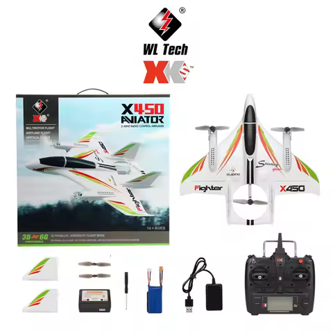 WLtoys XK X450 RC Airplane 6CH Brushless Plane 2.4G Radio Control Glider Fixed Wing Remote Control A