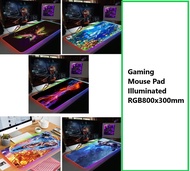 Illuminated Rgb Gaming Mouse Pad 800x300mm Anti Slip