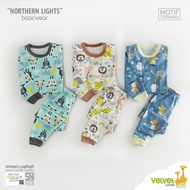 VELVET JUNIOR CHILDREN'S PAJAMAS 3 SET LONG SLEEVE SET SIZE L, LB, XL, XXL (9-36M) - BABY PAJAMAS UN
