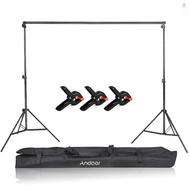 Andoer 2.6 * 3m/8.5 * 10ft Studio Backdrop Stand Bracket Aluminum Alloy Adjustable Photography Backg