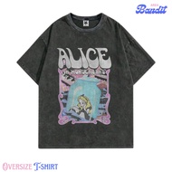 Bandit Area "alice in wonderland" Oversized T-shirt washing washed