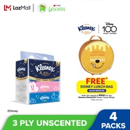 Kleenex Facial Tissue Softpack DIsney 100 Design - 3PLY (100's x 4 packs)