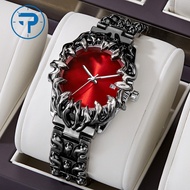 PINTIME Luxury Unique Men Watch Y2K Alabaster Twisted Claw Quartz Jam Tangan Lelaki Waterproof Watch