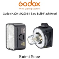 Godox H200II/H200J II High-Performance Bare Bulb Flash Head, Compatible FT200 Tube, for  AD200Pro II