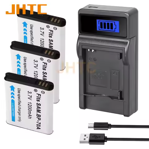 BP-70A Battery Charger for SAMSUNG AQ100 DV150F ES67 ES70 ES71 ES73 ES74 ES EA-BP70A IA-BP70A, Digit