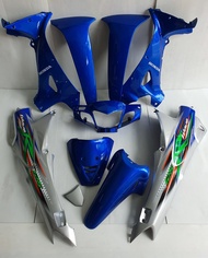 ชุดสีเวฟ WAVE 125R กุญแจกลม สีน้ำเงินเทา ปี2005 ยกชุด 10 ชิ้น (พร้อมสติกเกอร์ติดลาย)