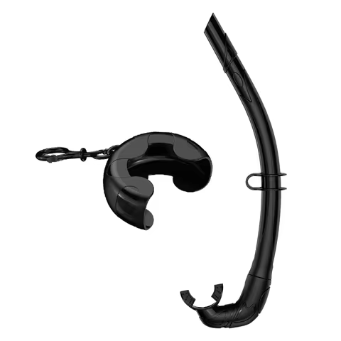 Silicone Snorkel Soft Flexible Foldable Easy-Breath Anti-Drop Adults Scuba Diving Freediving Swim Tr