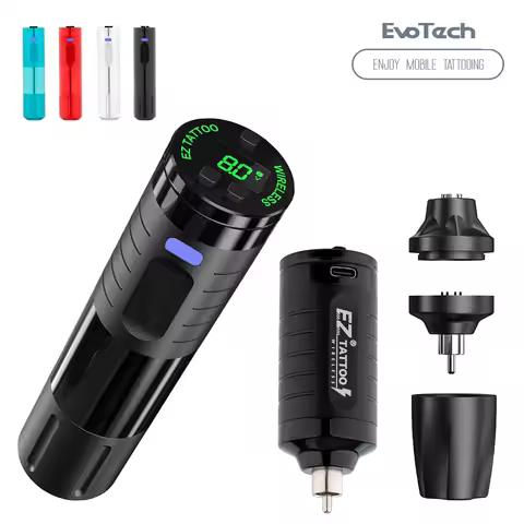 EZ EvoTech Wireless Battery Tattoo Machine Pen EZ Intelligent Chip Customized External Rotor Brushle