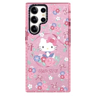 เคสโทรศัพท์มือถือกันกระแทกลายการ์ตูนน่ารัก S24Ultra เคสสำหรับกาแล็คซี่ S22Ultra S23Ultra Hello Kitty