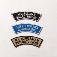 School Location Embroidery Bet Size 8x2.8 CM Full Colorpilihan Available in Many Colors, Can Request