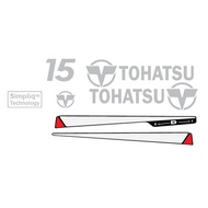 TOP COWLING STICKER ENGINE TOHATSU 15 HP