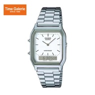 Casio Vintage AQ-230A-7B Silver Stainless Steel Band Men Watch / Women Watch