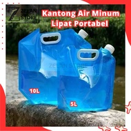 5 Liter Foldable Drinking Water Bag 10 Liter/ Portable Camping Climbing Water Tank Foldable Jerry Ca