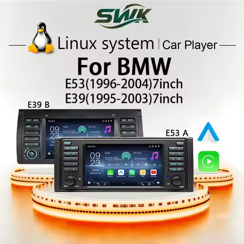 7-inch Linux system car radio For BMW E53 (1996-2004) E39 (1995-2003) wireless CarPlay Android Auto 