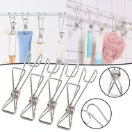 Stainless Steel Clip Hook Long Tail Clip Hanger Bathroom Multi-Function Clothes Windproof Clothes Hanger Household Storage Clothes Drying Clip