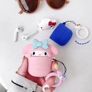 1685HELLO KITTY MY MELODY蘋果APPLE AIRPODS 1/2無線藍牙耳機防摔硅膠保護套