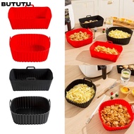BUTUTU Oven Liner, Black Red for 4-7 QT Silicone Air Fryer Liners, Air Fryer Accessories Reusable wi