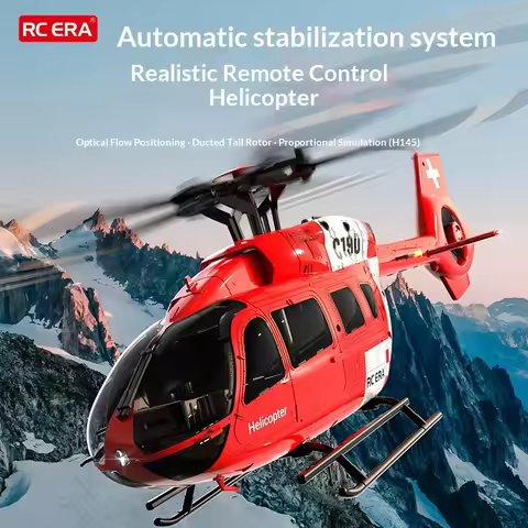 C190 Scale RC Helicopter - Airbus H145 Twin Brushless Direct-Drive Motor Flybarless (FBL) Single-Bla