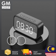 GMSHOP Bluetooth Speaker Alarm Clock LED Electronic Clock Temperature Snooze HD Mirror Audio