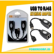 USB Extension Adapter via RJ45 LAN Cable – Practical & Plug and Play - USB to Cat5 Adapter - USB Ove