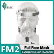 BMC S/M/L Size FM2 Full Face CPAP Mask For CPAP Machine or BiPAP For Sleep Apnea With Headgear BiPAP