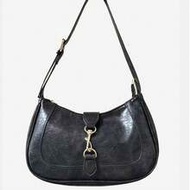 Fashionable Women's Handbag, Versatile Retro Crescent Bag, Autumn/Winter New Colorblock Leopard Prin