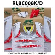 Rapido Coverset cover set (sticker Tanam)  LC135 V8 60th anniversary (177) Colour ( white/ red )