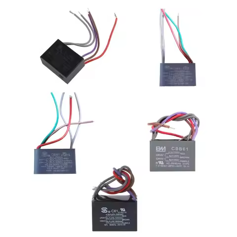 Ceiling Fan Capacitor CBB61 4.5+6+5UF 4.5+6+6UF 5+5+5UF 4+4+2.5UF 4+5+6UF 5 Wire 250V 50/60Hz Motor 