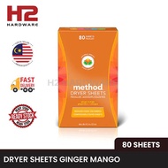 METHOD MANGO DRYER SHEET 80 PIECES