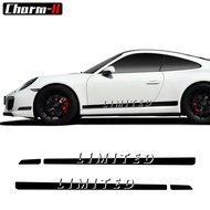 2 Pcs Door Side Skirt  Sticker Limited Graphics Rocker Panel Racing Stripes Decal For Porsche 911 99