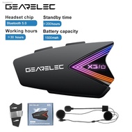 ♙┋✖ GEARELEC X3 Motorcycle Helmet Headset Wireless Bluetooth Earphones IP65 Waterproof Noise Reducti