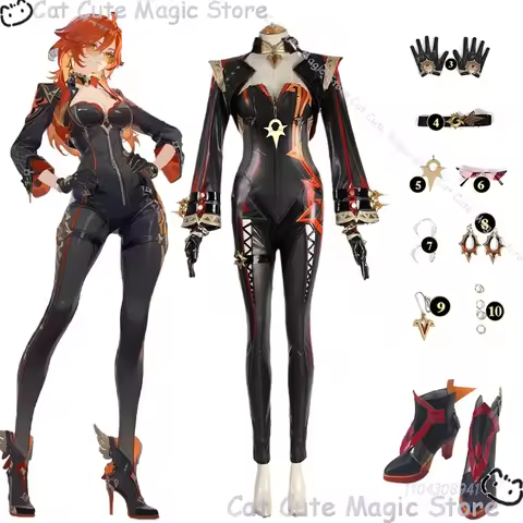 Game Genshin Impact Mavuika Cosplay Costume Wig Pyro Archon Wig Prop Natlan Anime Uniform Halloween 