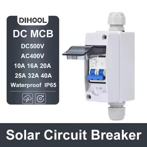 Solar Disconnect Switch Isolator Circuit Breaker with PV Combiner Box 16Amp 25Amp 32Amp 40Amp DC500V