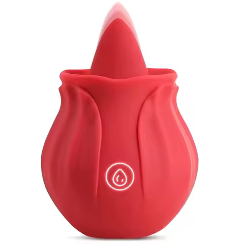 Powerful Rose Tongue Licking Vibrator Strong Shock Vagina Stimulator Massager G Spot Clitoris Nipple