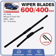 Front Wiper Blades Set For Nissan X-Trail X Trail T30 2000 - 2007 XTrail Windshield Windscreen Car A