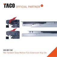 TACO Slow Motion Full Extension Clip On Rail - US 001 SC - 25 CM
